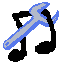 wrench and music note